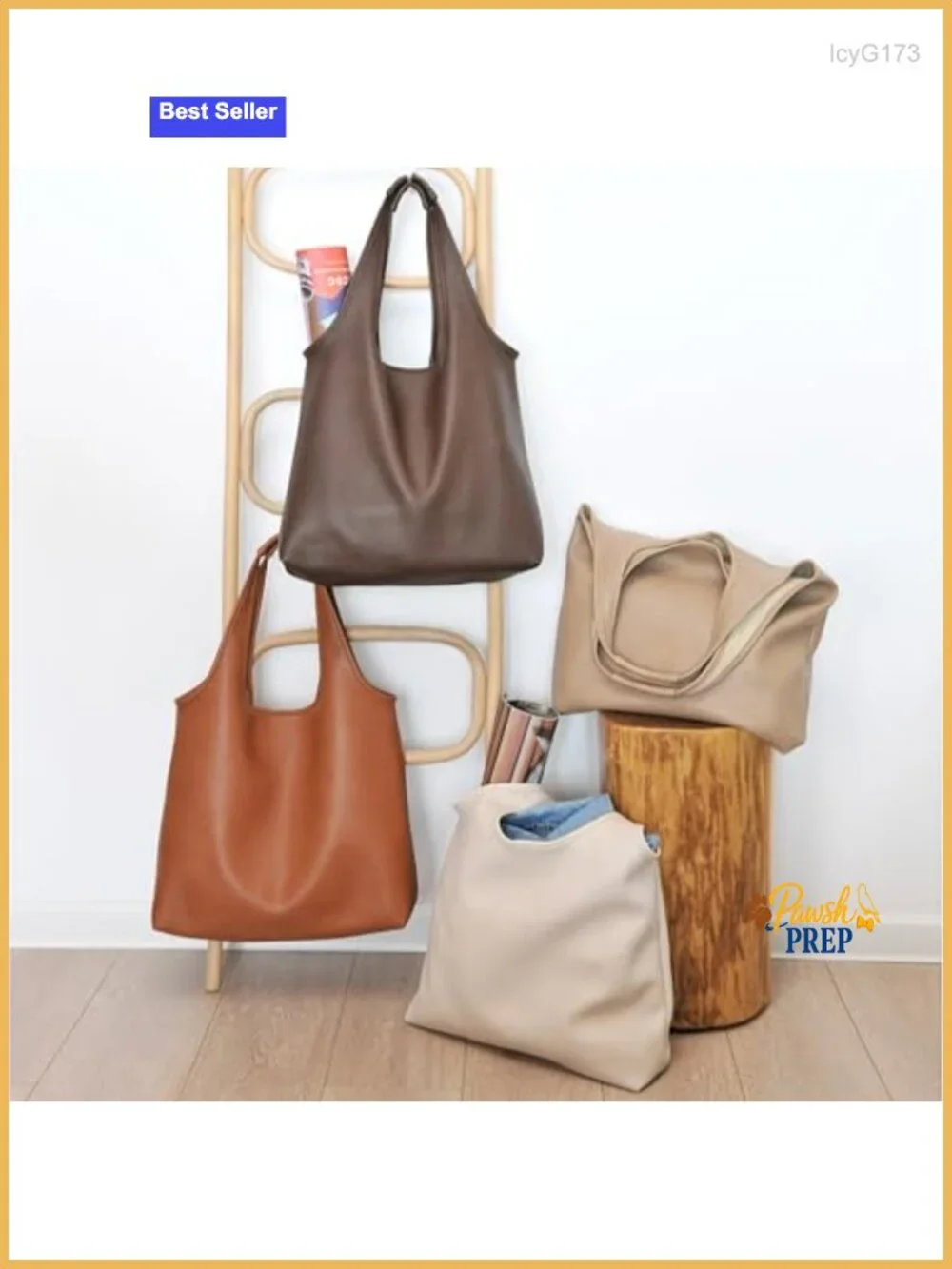 Vegan Leather Hobo Bag Oversized Tote Slouchy Handbag Work Travel